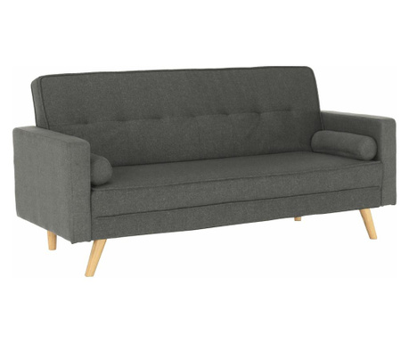 Kihúzható kanapé szürke textil kárpitozással Otisa 189x76x89 cm