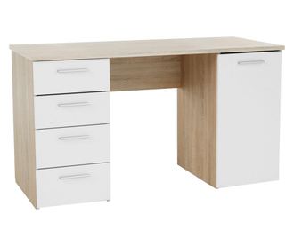 Eustach fehér sonoma tölgy íróasztal 137x60x76 cm