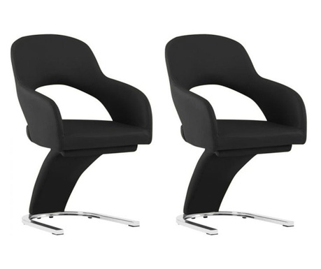 Jedálenské stoličky Emma, 2 ks, 2 rôzne farby, čierne  Modern & Contemporary