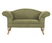 Sofa sa zelenom tekstilnom presvlakom i hrastovim nogama Fabricio 122x51x71,5 cm