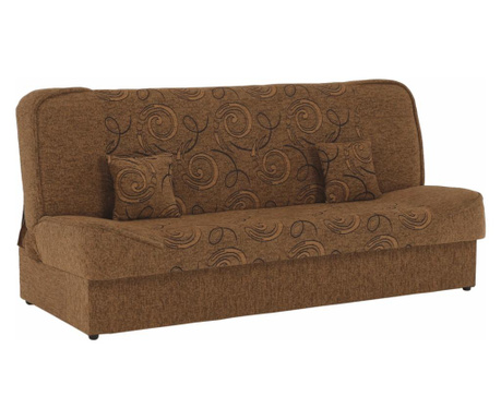 Kihúzható kanapé barna textil kárpitozással modell Asia 194x86x95 cm