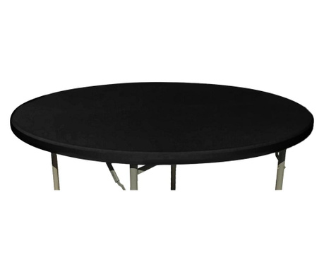 CULINARO Capac elastic negru pentru masa rotunda catering 152xh74cm