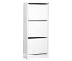 Pantofar Adore Slim, 3 compartimente, capacitate 12 perechi incaltaminte, 51 x 119 x 26 cm - Alb