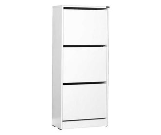 Pantofar Adore Slim, 3 compartimente, capacitate 12 perechi incaltaminte, 51 x 119 x 26 cm - Alb