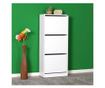 Pantofar Adore Slim, 3 compartimente, capacitate 12 perechi incaltaminte, 51 x 119 x 26 cm - Alb