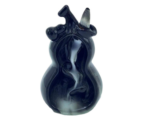 Fantana de fum backflow Wu Lou, simbol feng shui pentru sanatate si logevitate, set suport cu 4 conuri fumigene parfumate cu efe