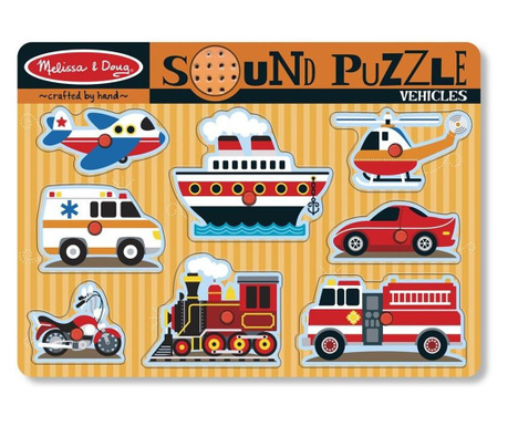 Puzzle cu sunete Vehicule Melissa and Doug