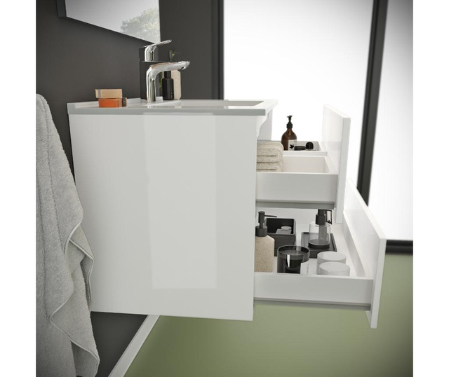 4-dijelni set namještaja za kupaonicu Quadrato 80 White