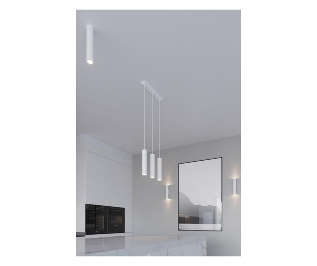 Aplica de perete Nice Lamps, Castro White, otel, alb, 8x6x30 cm