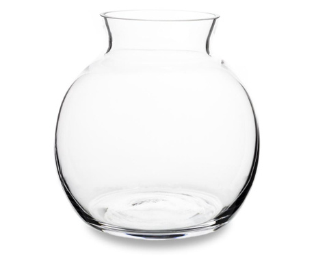 Vaza sticla transparenta, 16x14x14 cm
