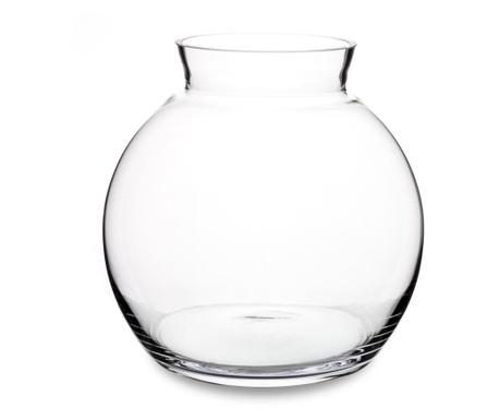 Vaza sticla transparenta, 22x20x20 cm