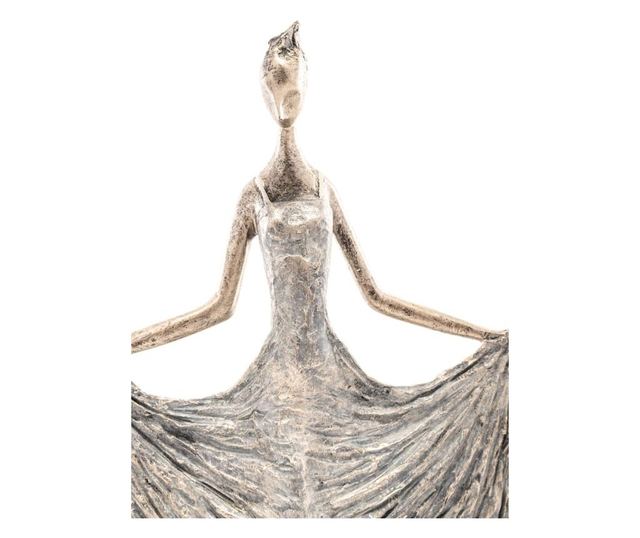 Figurina lady, gri antichizat, 32x18x8,5 cm