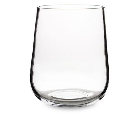 Vaza sticla transparenta, 15x11x11 cm