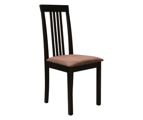 Set 2 scaune dining din lemn de fag Nika, cadru wenge, textil Solo 25