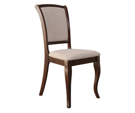 Set 2 scaune dining din lemn de fag Premier, cadru nuc, textil Solo 22