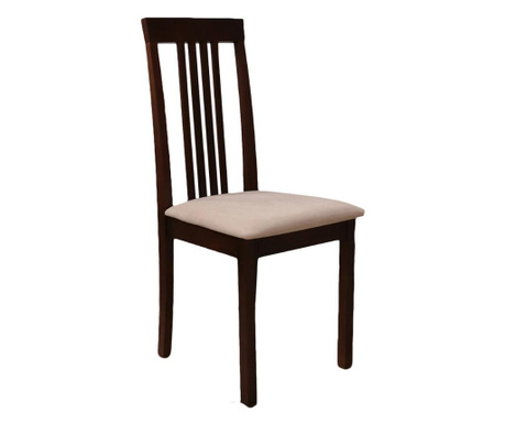 Set 2 scaune dining din lemn de fag Nika, cadru nuc, textil Solo 22