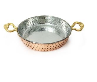 Tigaie din cupru lucrata manual 20 cm