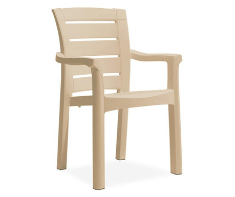 RAKI milano wood scaun terasa d60xh90xw75xsh45cm polipropilena/fibra sticla ,culoare cappuccino