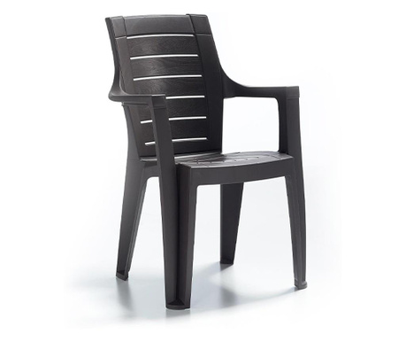 RAKI elegance wood scaun cu cotiera 62x57xh88cm din polipropilena maro