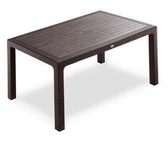 RAKI classi ratan masa gradina, terasa 90x150xh75cm, polipropilena/fibra sticla ,culoare cafea