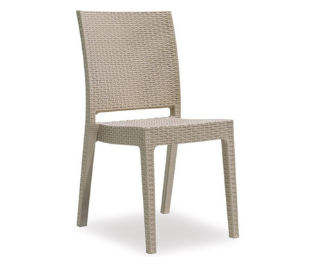 RAKI nice scaun 59x44xh88cm polipropilena/fibra sticla ,culoare cappuccino