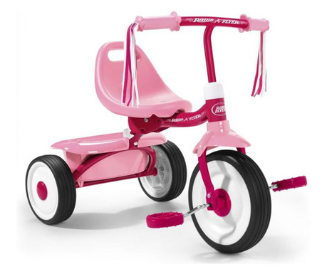 Tricicleta pliabila radio flyer fold 2 go pink, 1-3 ani  60x40x50 cm