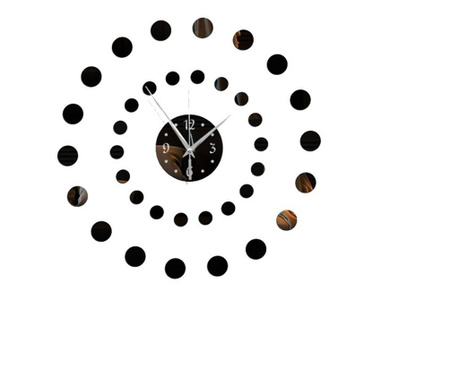 Ceas decorativ de perete, Rotund, Oglinda acrilica, 25 cm, MC-073
