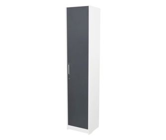 Raft birou 1 usa mare, alb cu gri, 40x190x36 cm