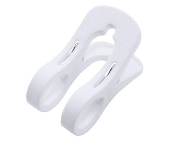 Carlig dublu pentru pilote, paturi, prosoape, geci, lucruri grase, alb