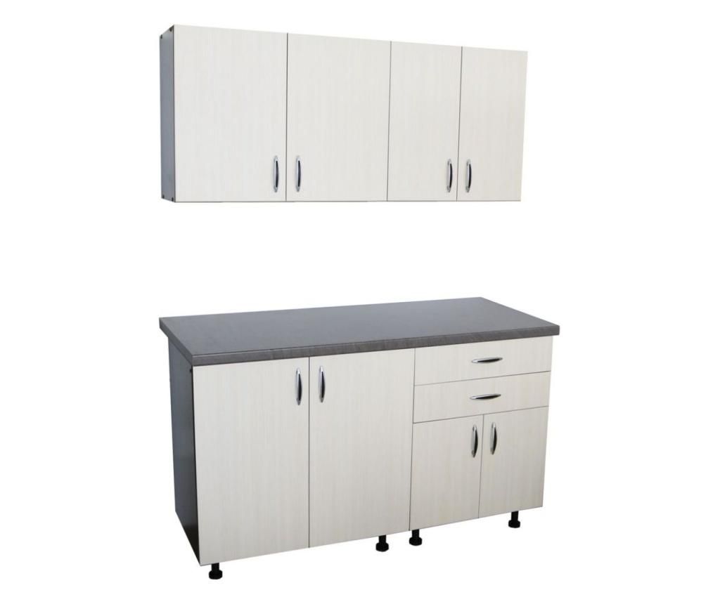 Sofia 140 cm Kitchen with Concrete Effect Top