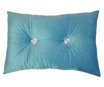 Perna decorativa, catifea premium, turcoaz prafuit, 30/45 cm, Fashion Story Home