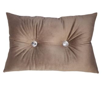 Perna decorativa, catifea premium, maro caffe latte, 30/45 cm, Fashion Story Home