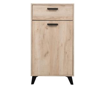 Comoda cuier hol mmb 1k1f, cu usa si sertar, stejar gri, 53.5 x 35 x 100 cm