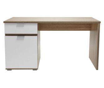 Birou calculator mmb jan, stejar sonoma si alb mat, 130 x 75.5 x 50 cm
