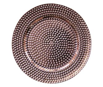 Raki charm farfurie suport decorativa 33cm polipropilena, decor roz/auriu