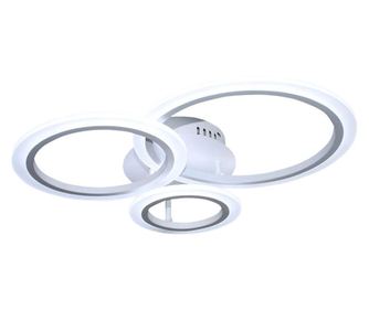 Lustra LED RFAN, Model K65/2+1, cu Telecomanda, 3 Tipuri de Lumina, Intensitate Reglabila, 66W, Alb