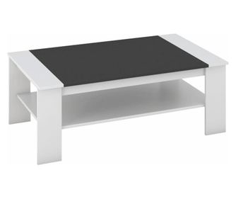 BAKER Fehér Fekete Forgácslap Dohányzóasztal 120x71x44 cm