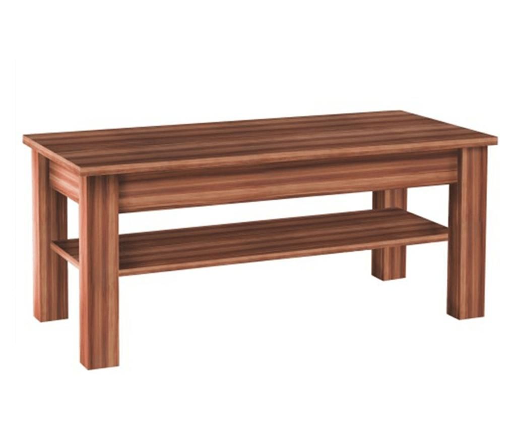 Τραπεζάκι σαλονιού CHERIS από MDF 110x61x48 εκ. Καφέ