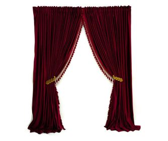 2 bársonyfüggöny készlet, bordó, rejansa-val, uni, átlátszatlan, kiegészítőkkel, 200x250 cm