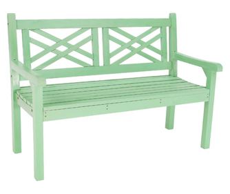 Mint zelena drvena vrtna klupa FABLA 124x58x88 cm