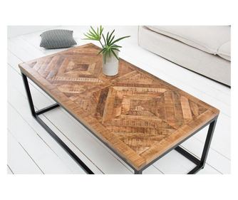 Mizica za kavo, kovina, les, črna, barva lesa, 100x45x50 cm