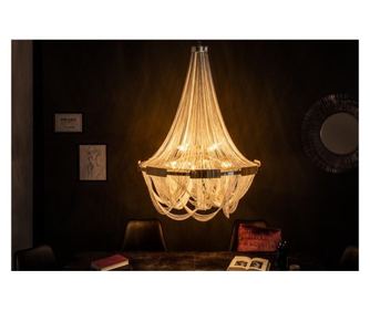 Luster, metal, srebrna, 50x70x50 cm