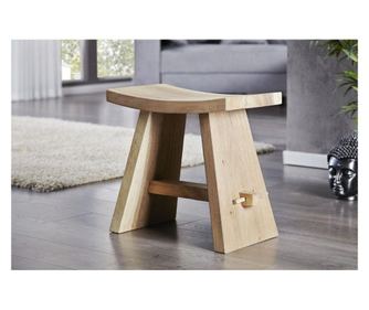 Taburet, lemn, culoare lemn, 40x45x38 cm
