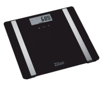 Elektronska tjelesna vaga, LCD zaslon, kapacitet 180 kg, kaljeno staklo, automatsko uključivanje, automatsko resetiranje, sustav