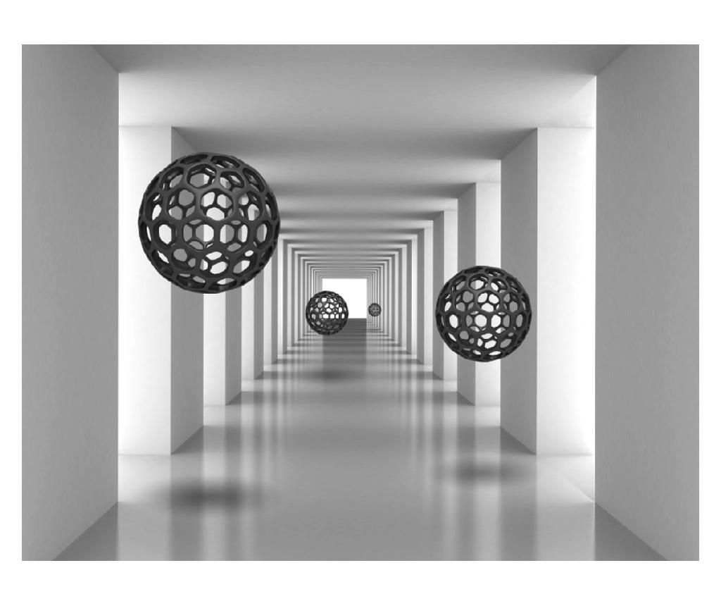 Tunnel Wallpaper with Black Balls