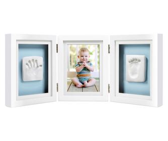 Kit rama foto tripla cu amprente manuta si piciorus Pearhead