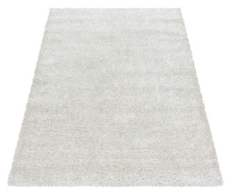 Covor modern cu fir lung NDomino Bril, 60x110 cm, 100% polipropilena, 5 cm, alb/crem