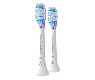 Set od 2 glave Philips G3 Premium Gum Care električna četkica, čekinje s podsjetnikom, srednja tvrdoća čekinja, standardna velič
