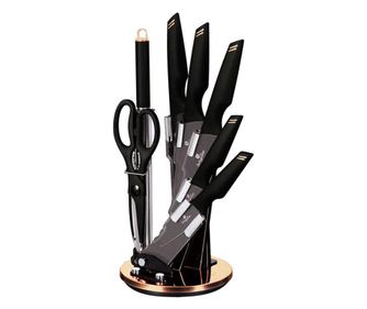 Set cutite 8 piese cu stativ Black Rose Berlinger Haus BH 2692
