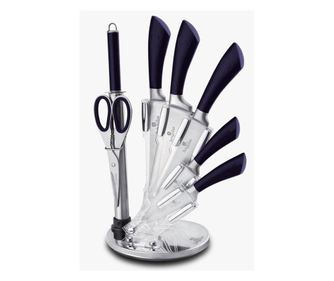 Set cutite 8 piese cu suport Purple Berlinger Haus BH 2670
